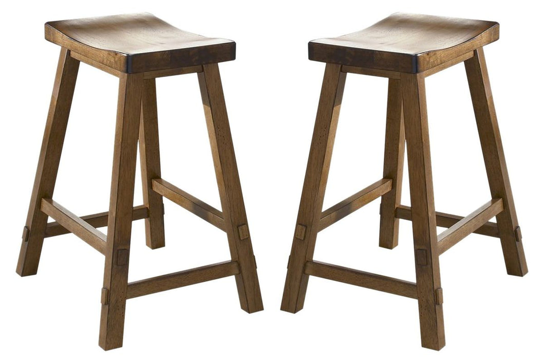 Liberty Furniture Creations II 30 Inch Sawhorse Barstool in Tobacco Finish (Set of 2) image