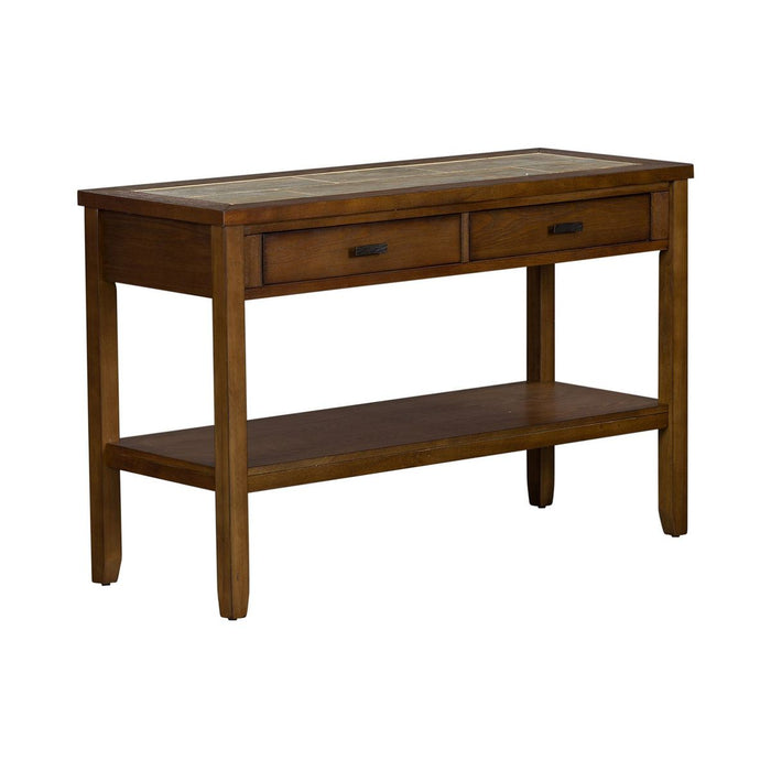Liberty Furniture Mesa Valley Sofa Table in Tobacco