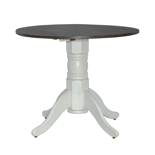 Liberty Furniture Brook Bay Drop Leaf Table in Textured White image