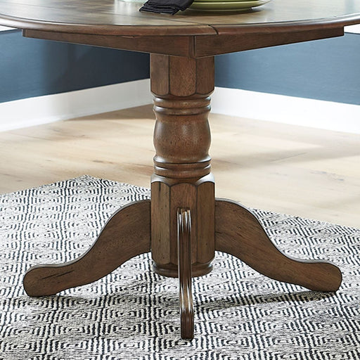 Liberty Furniture Carolina Crossing Round Table in Antique Honey image