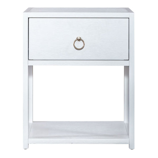 Liberty Furniture Midnight 1 Shelf Accent Table in Wire Brushed White image