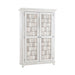 River Place Armoire in Riverstone White and Tobacco image