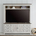 Liberty Furniture River Place Entertainment Console with Hutch in Riverstone White/ Tobacco image