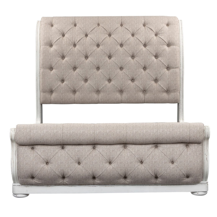 Magnolia Manor King Uph Sleigh Bed, Dresser & Mirror