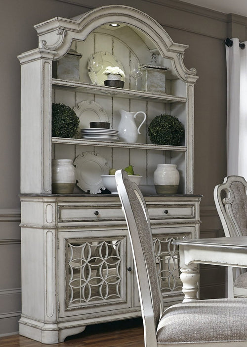 Liberty Furniture Magnolia Manor Display China in Antique White