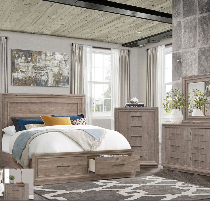 Liberty Furniture Horizons Lighted Mirror in Graystone