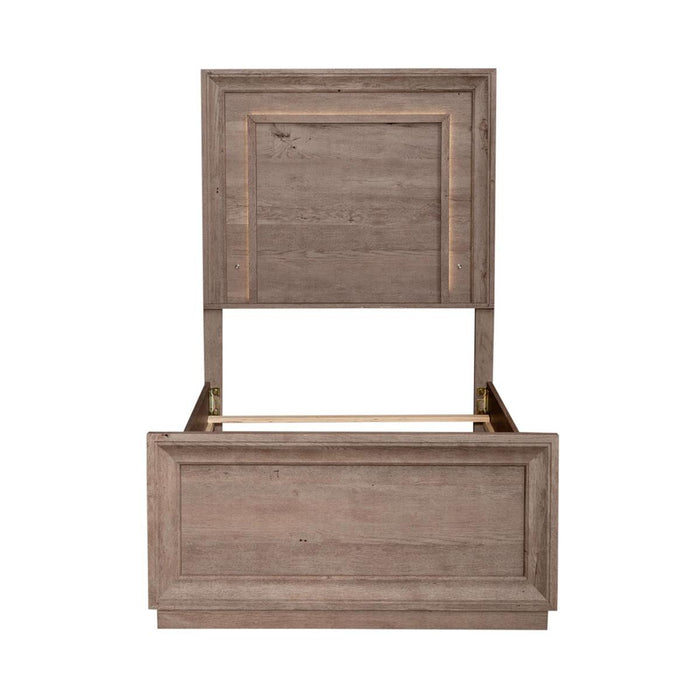 Liberty Furniture Horizons Full Panel Bed with HB Lights in Graystone