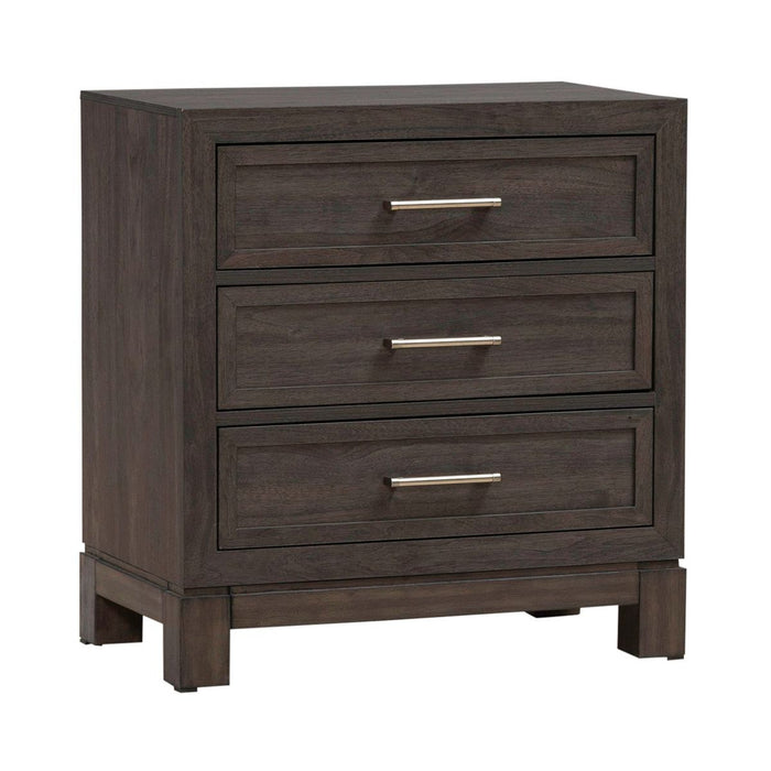Liberty Furniture Modern Edge Nightstand w/ Charging Station in Caffe image