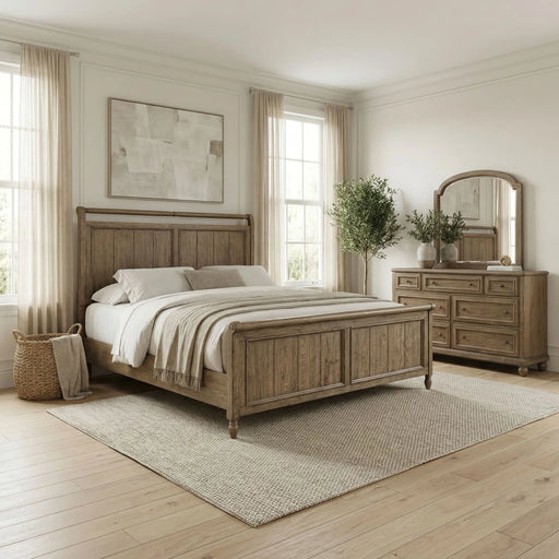 Homestead Haven Sleigh Bed, Dresser & Mirror image