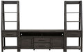 Liberty Modern Farmhouse 66" Entertainment Center with Piers in Dusty Charcoal image