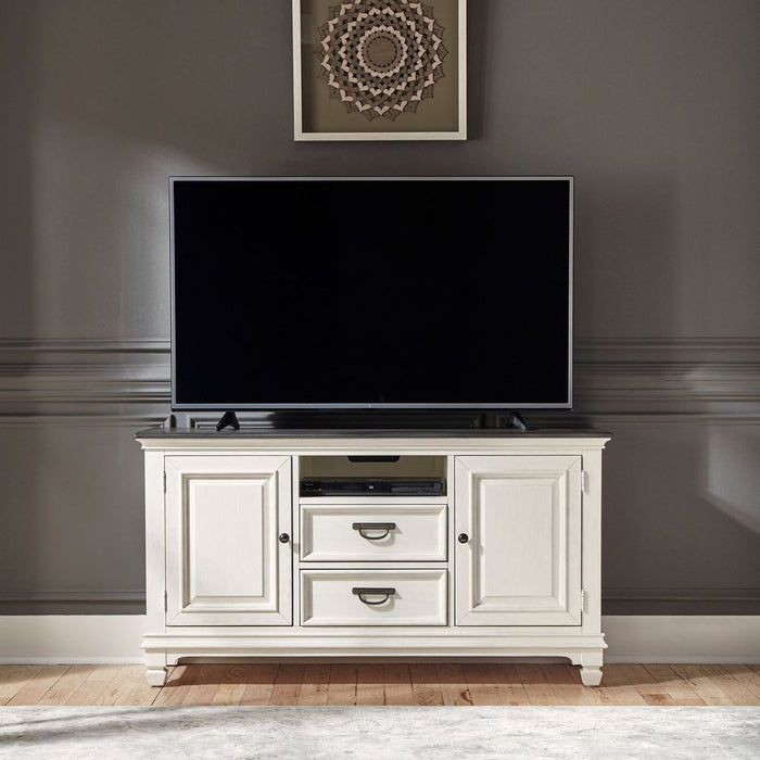 Liberty Furniture Allyson Park 56 Inch TV Console in Wirebrushed White