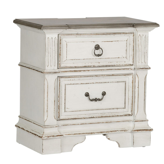 Abbey Park Drawer Nightstand in Antique White