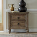 Liberty Furniture Americana Farmhouse 2 Drawer Nightstand in Dusty Taupe and Black image