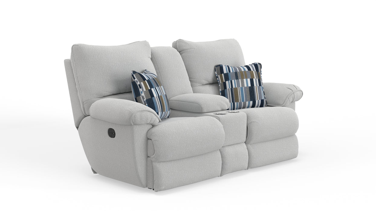 Lenny Power Lay Flat Reclining Console Loveseat