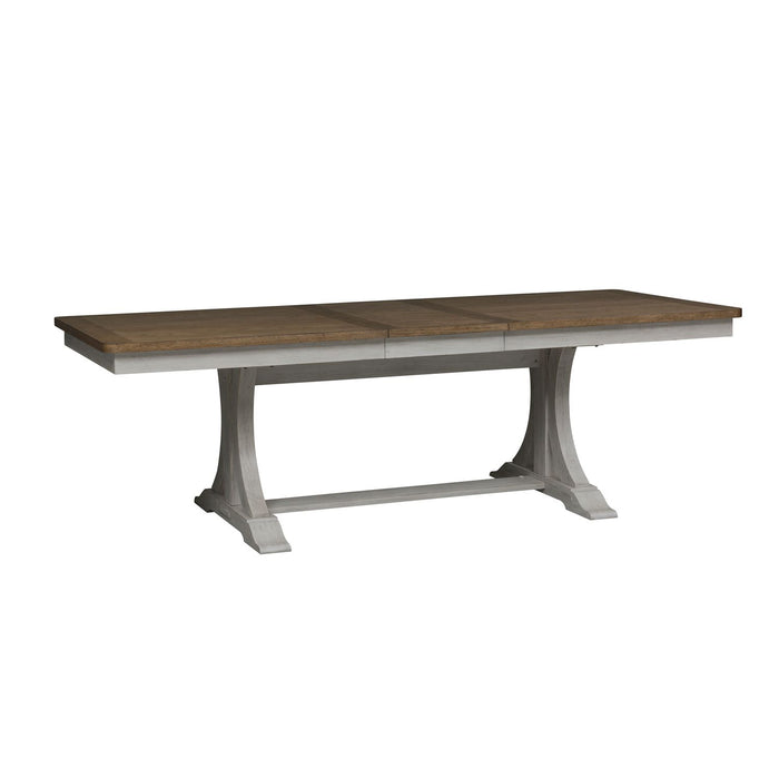 Farmhouse Reimagined 7 Piece Trestle Table Set