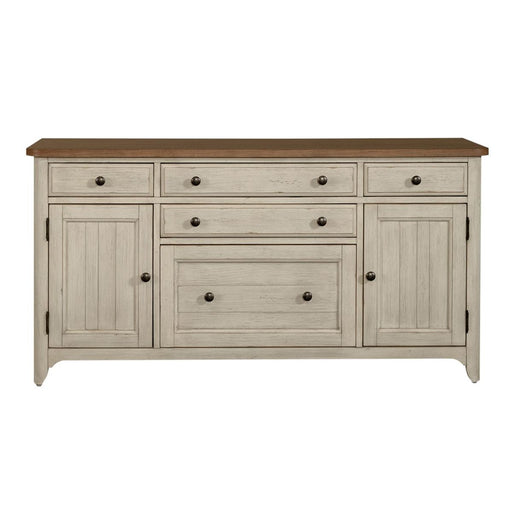 Liberty Farmhouse Reimagined Door Credenza in Antique White image