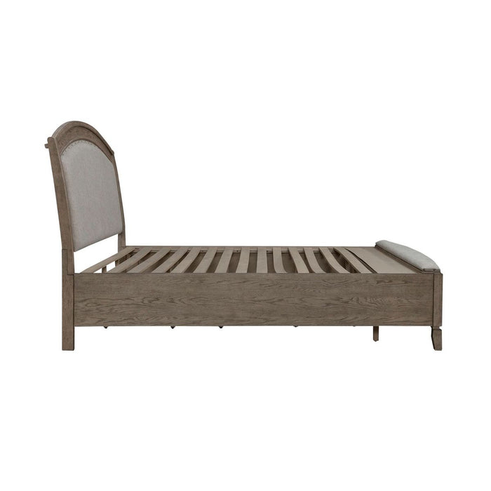 Liberty Furniture Avalon King Upholstered Storage Bed in Burnished Beige
