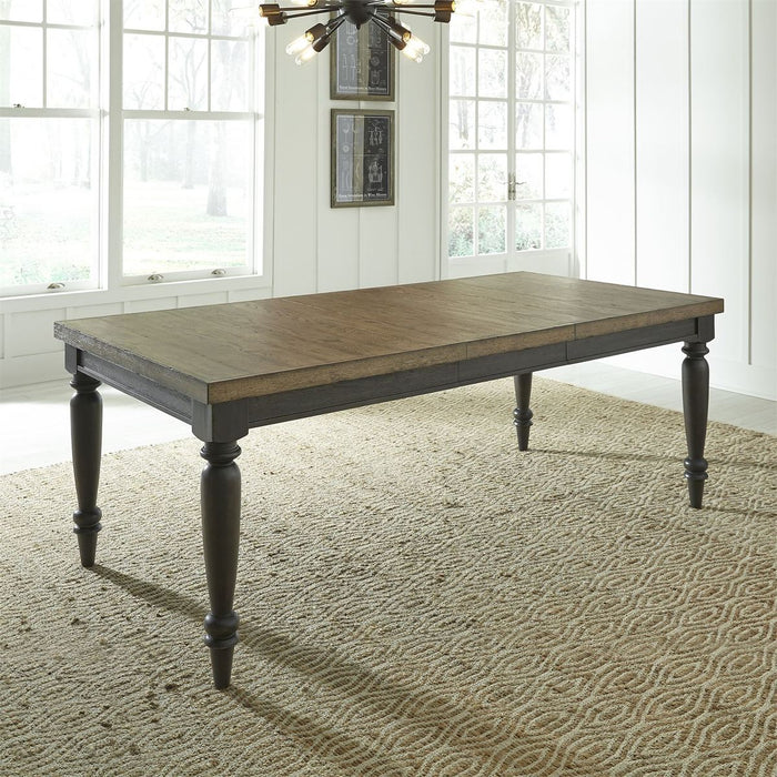 Liberty Furniture Harvest Home Rectangular Leg Dining Table in Chalkboard
