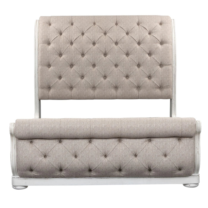 Magnolia Manor King California Upholstered Sleigh Bed, Dresser & Mirror, Chest, Night Stand image