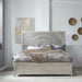 Liberty Furniture Belmar King Panel Bed in Washed Taupe and Silver Champagne image