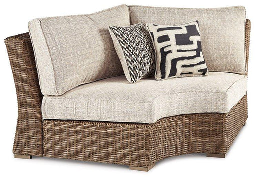 Beachcroft Outdoor Curved Corner Chair with Cushion image