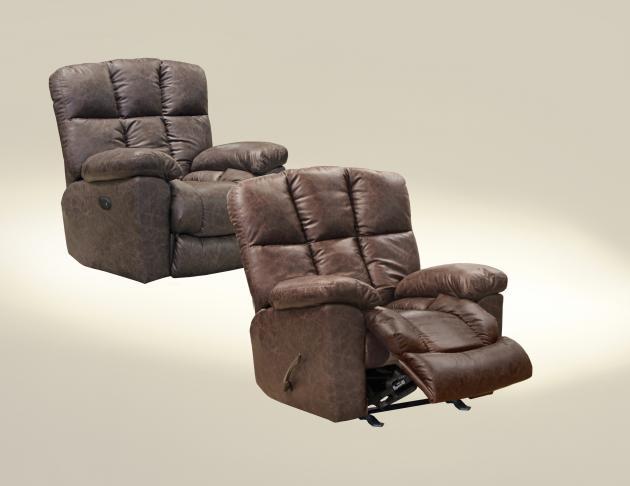 Catnapper Furniture Mayfield Power Rocker Recliner in Saddle