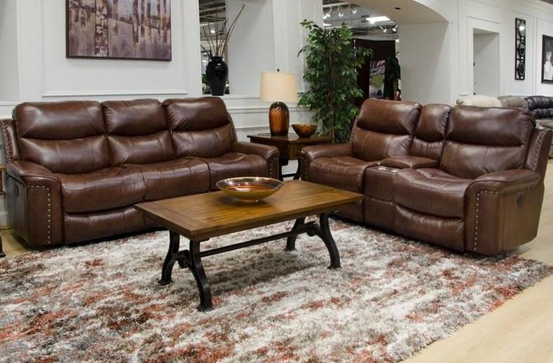 Catnapper Ceretti Power Reclining Console Loveseat in Brown