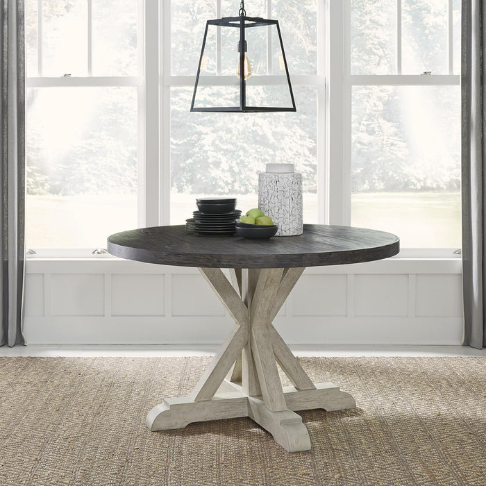 Willowrun Round Single Pedestal Table Top image