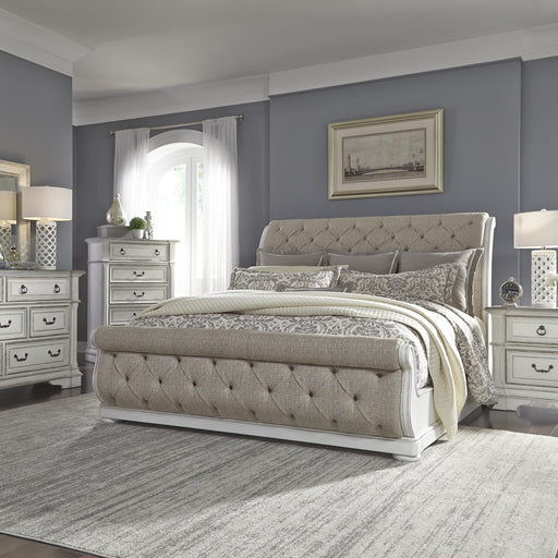 Abbey Park King Uph Sleigh Bed, Dresser & Mirror, Chest, Nightstand image