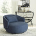 Haley Uph Swivel Cuddler Chair - Midnight image