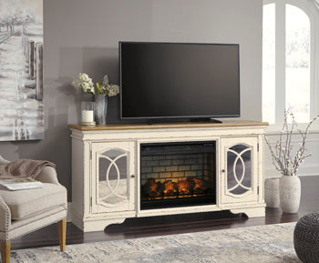 Realyn 74" TV Stand with Electric Fireplace