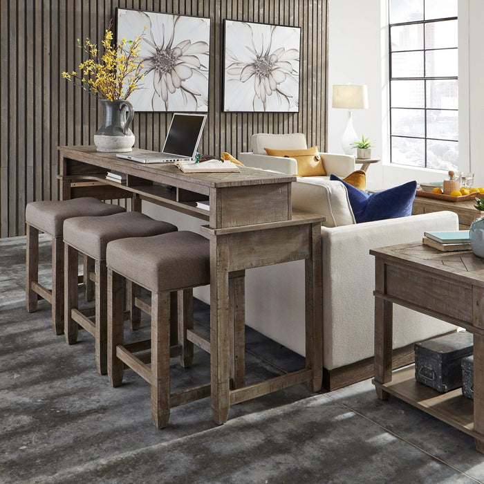 Parkland Falls Console Stool in Weathered Taupe image