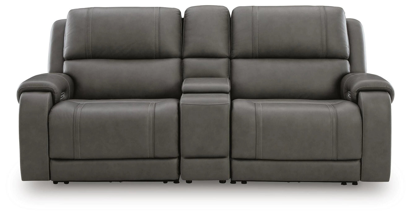 5Z - Pittson Power Reclining Sectional Loveseat with Console
